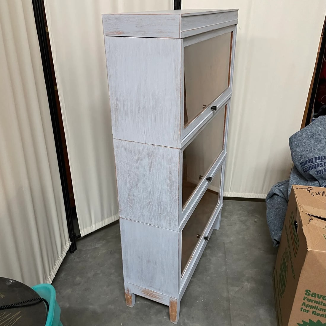 Early 20th Century Globe Wernicke Blue Barrister Bookcase- 5 Pieces - 6