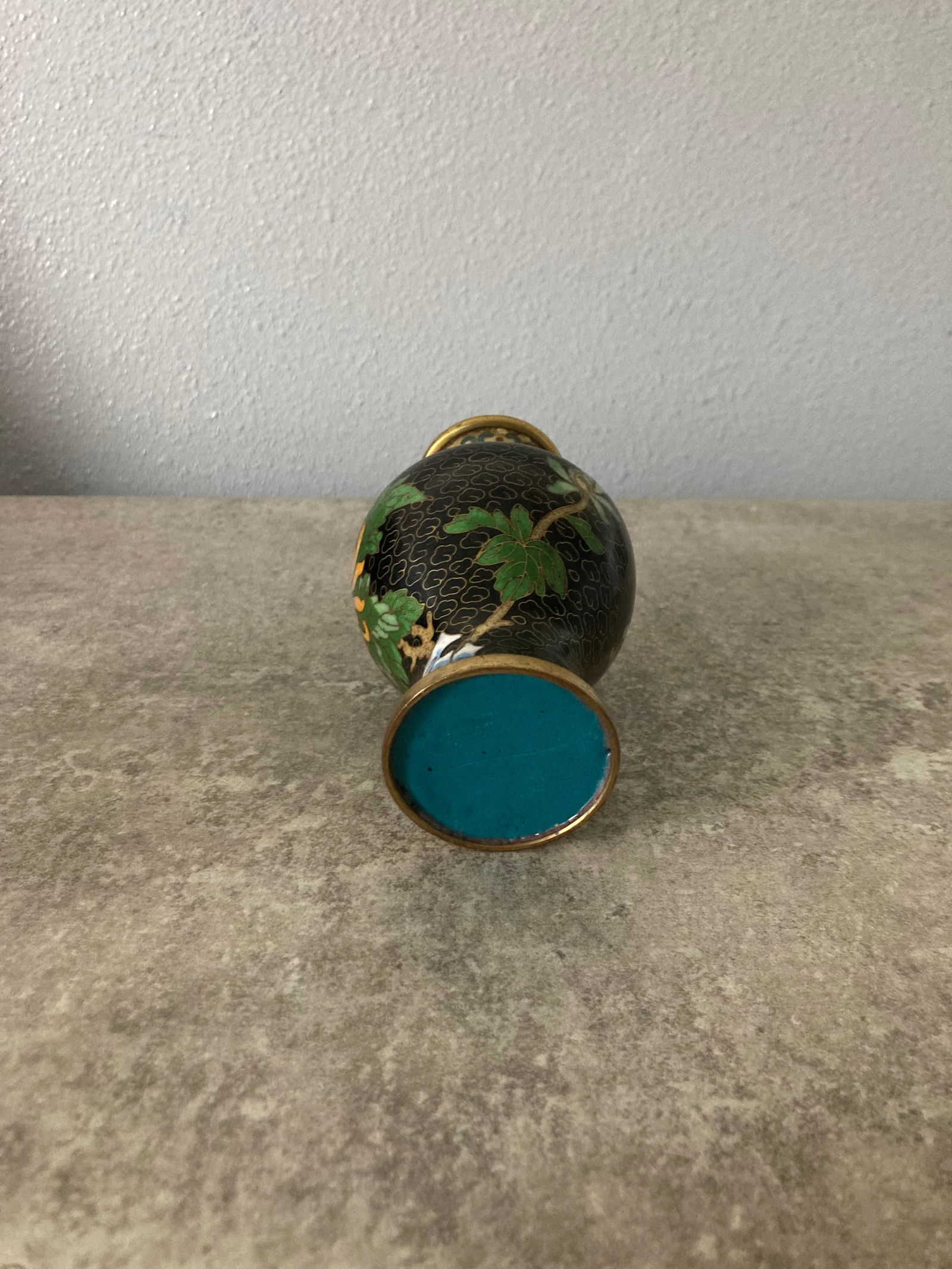 Set of Two Petite Mid 20th Century Chinese Cloisonné Bud Vases - 5