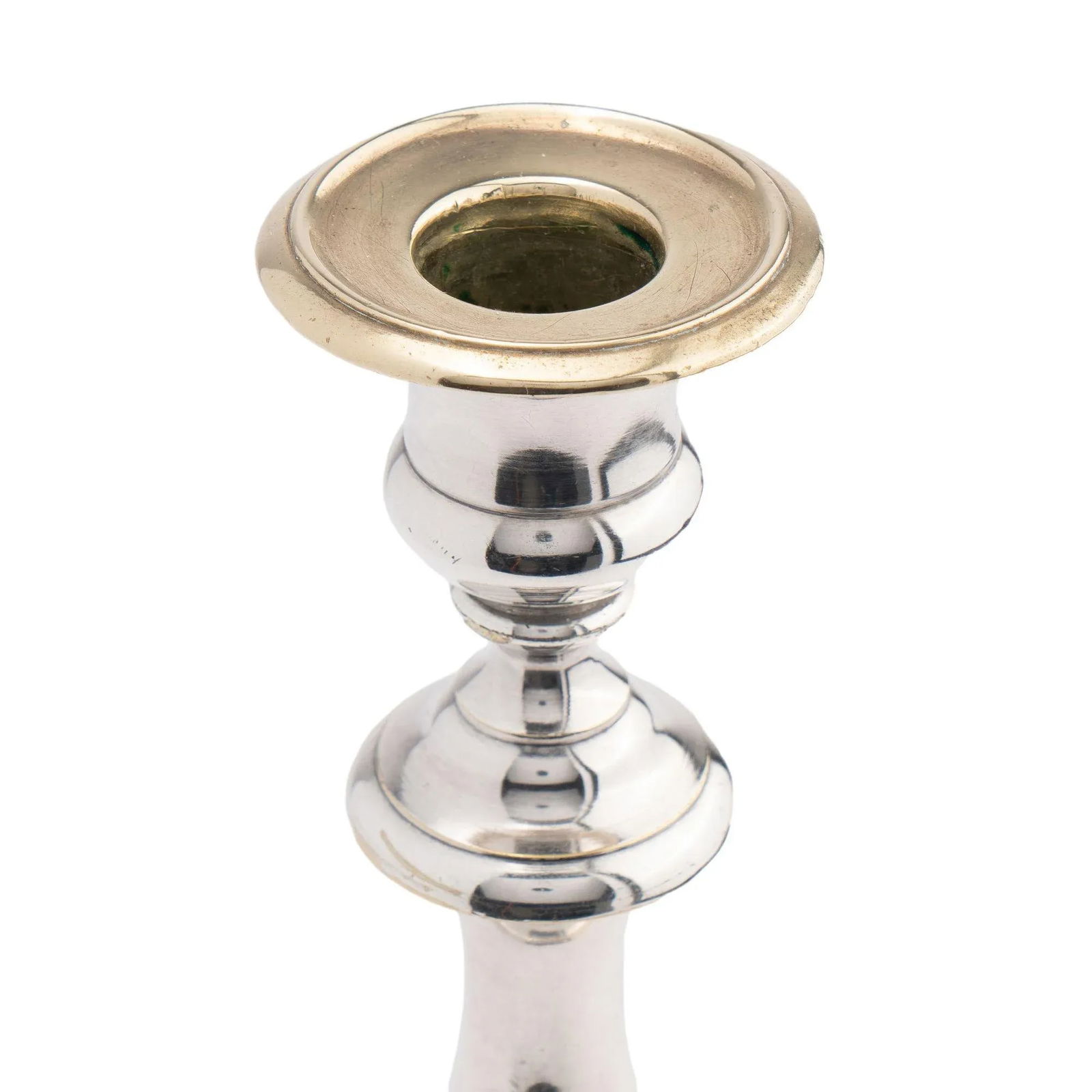 Charles X Silvered Brass Baluster Form Candlestick by Christofle, 1830 - 4