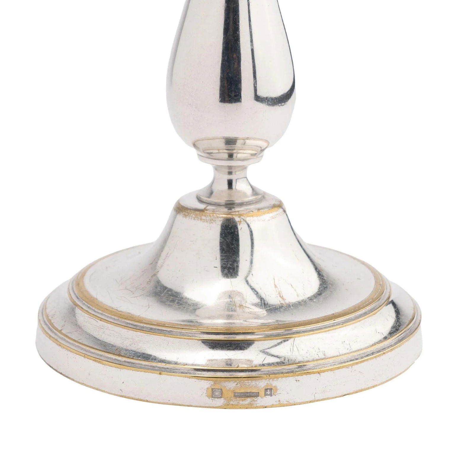 Charles X Silvered Brass Baluster Form Candlestick by Christofle, 1830 - 6
