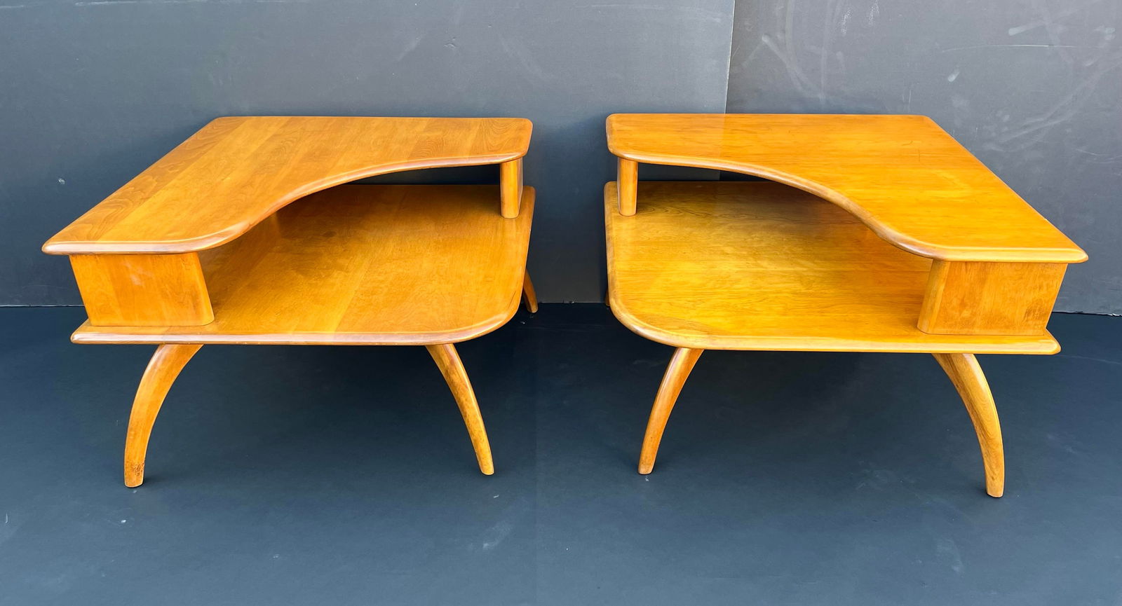 1970s Vintage Heywood Wakefield Side/Corner Table -Pair - 2