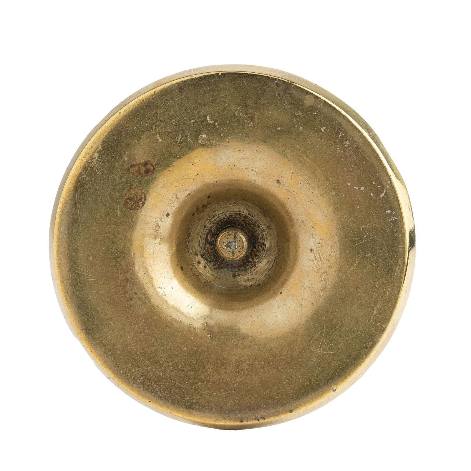 Continental Seam Cast Brass Columnar Candlestick, 1815-30 - 6