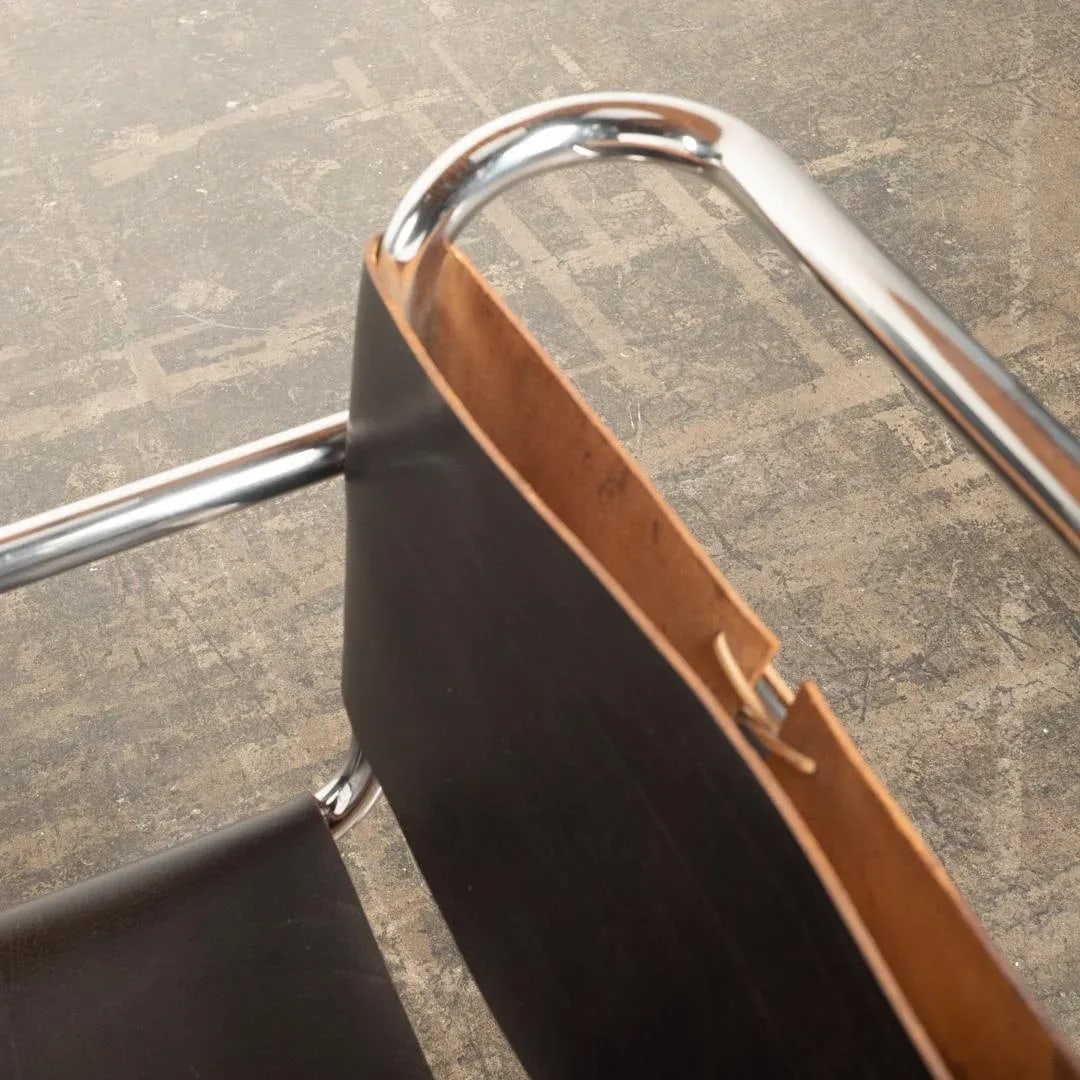 1970s Knoll Leather Chrome Chairs Mr20 Ludwig Mies Van Der Rohe - a Pair - 11