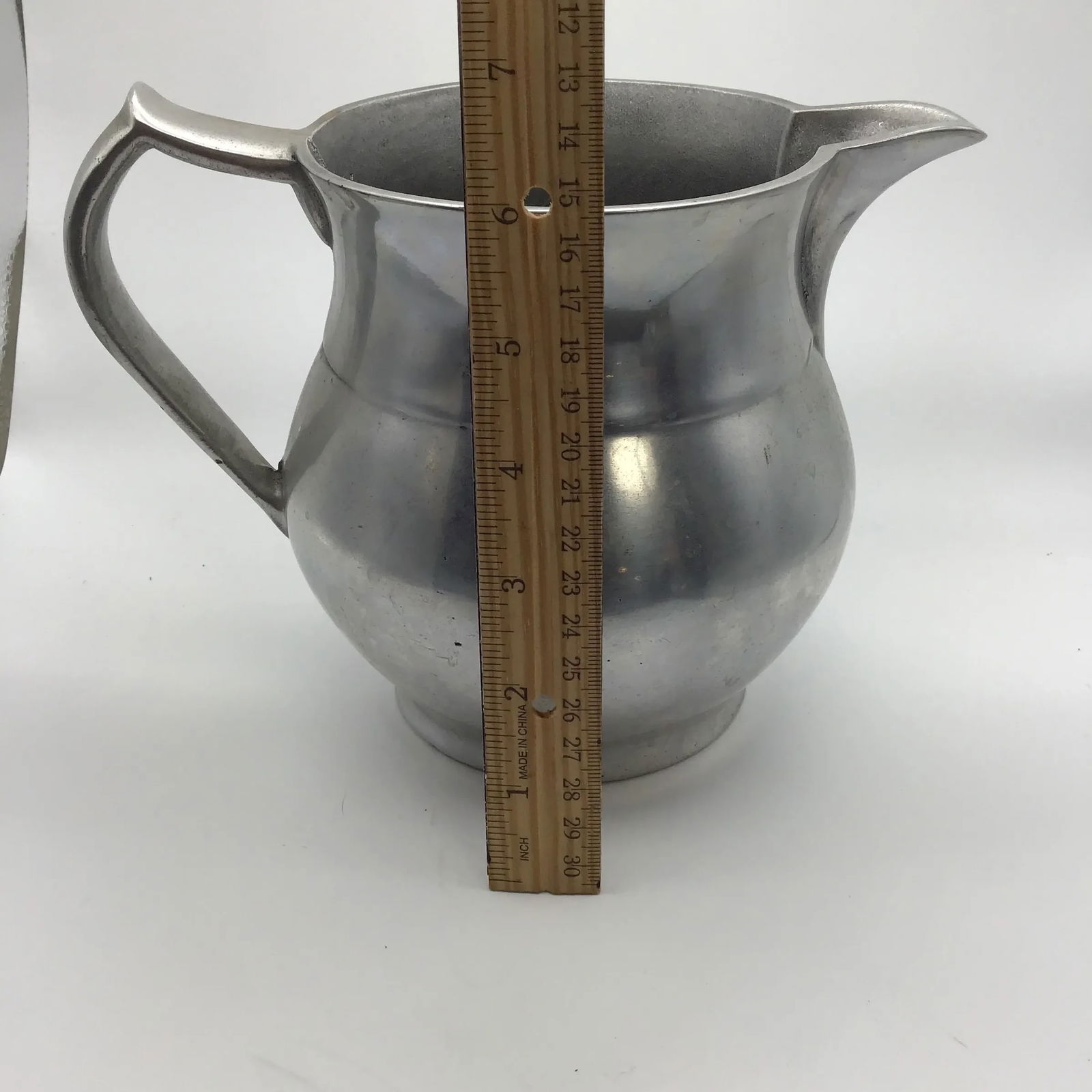 Wilton 1970s Vintage Pewter Pitcher Columbia Pa, Usa Pewter Water Plough English Tavern Pitcher - 9