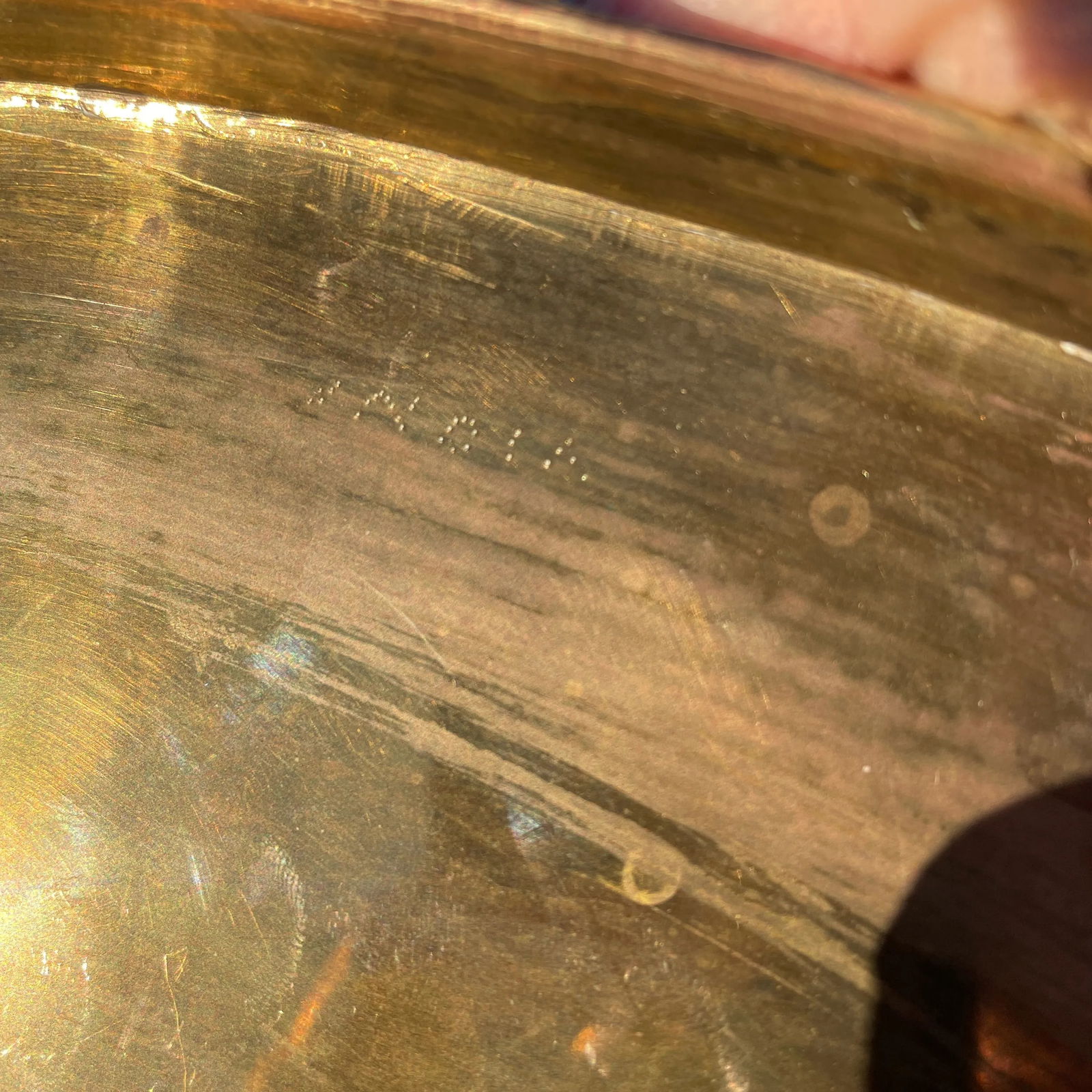 Late 20th Century Polished Solid Brass Faux Bamboo Serving Tray - 8