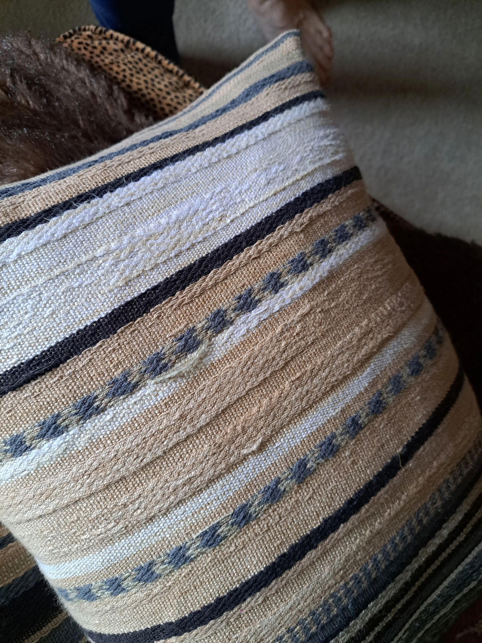 Serape Blanket Lumbar Pillows Kravet Couture Fabric Custom Made Contemporary Serape Blanket-Style Pi - 6