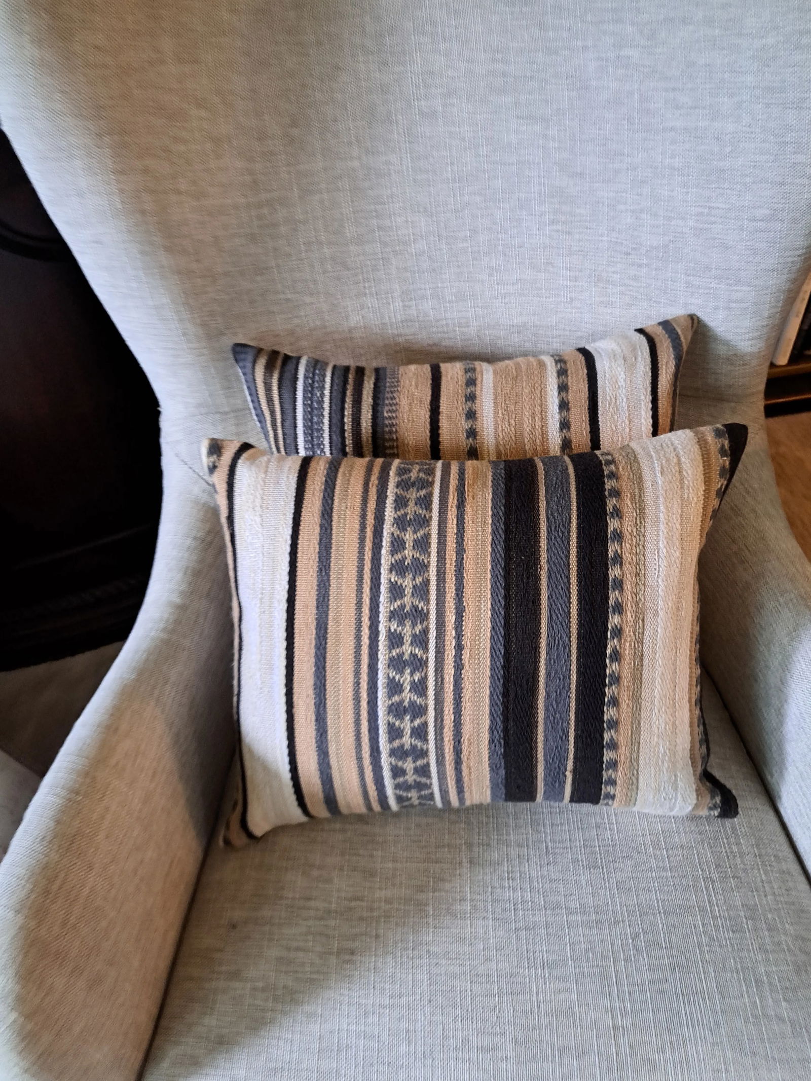 Serape Blanket Lumbar Pillows Kravet Couture Fabric Custom Made Contemporary Serape Blanket-Style Pi - 8