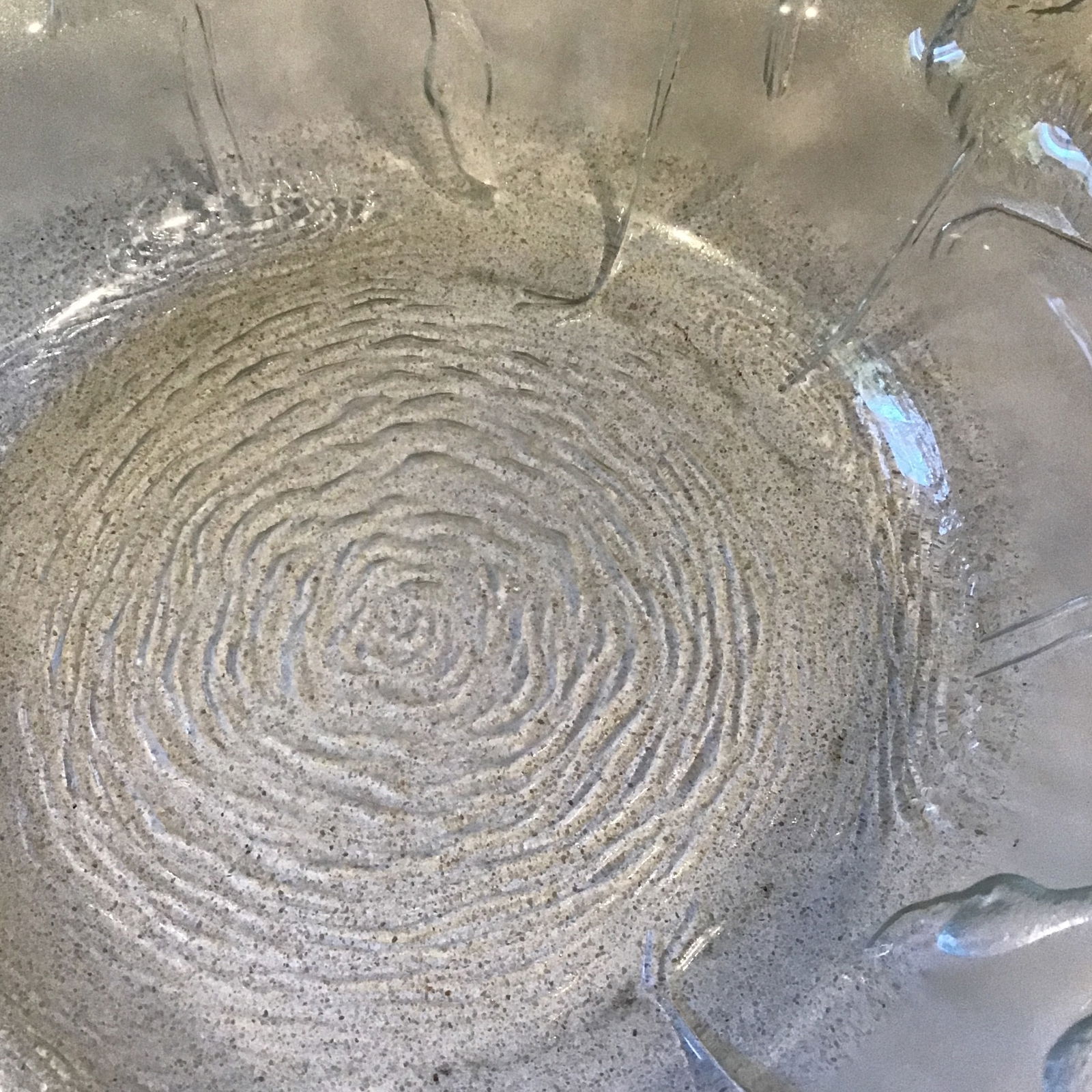 Flamingo Glass Bowl Vintage 1990's Etched Raised Embossed Clear Glass Serving Bowl - 4