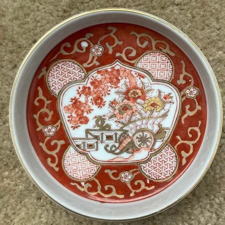 20th C Gold Imari Porcelain Ginger Jar Set- 4 Pieces - 8