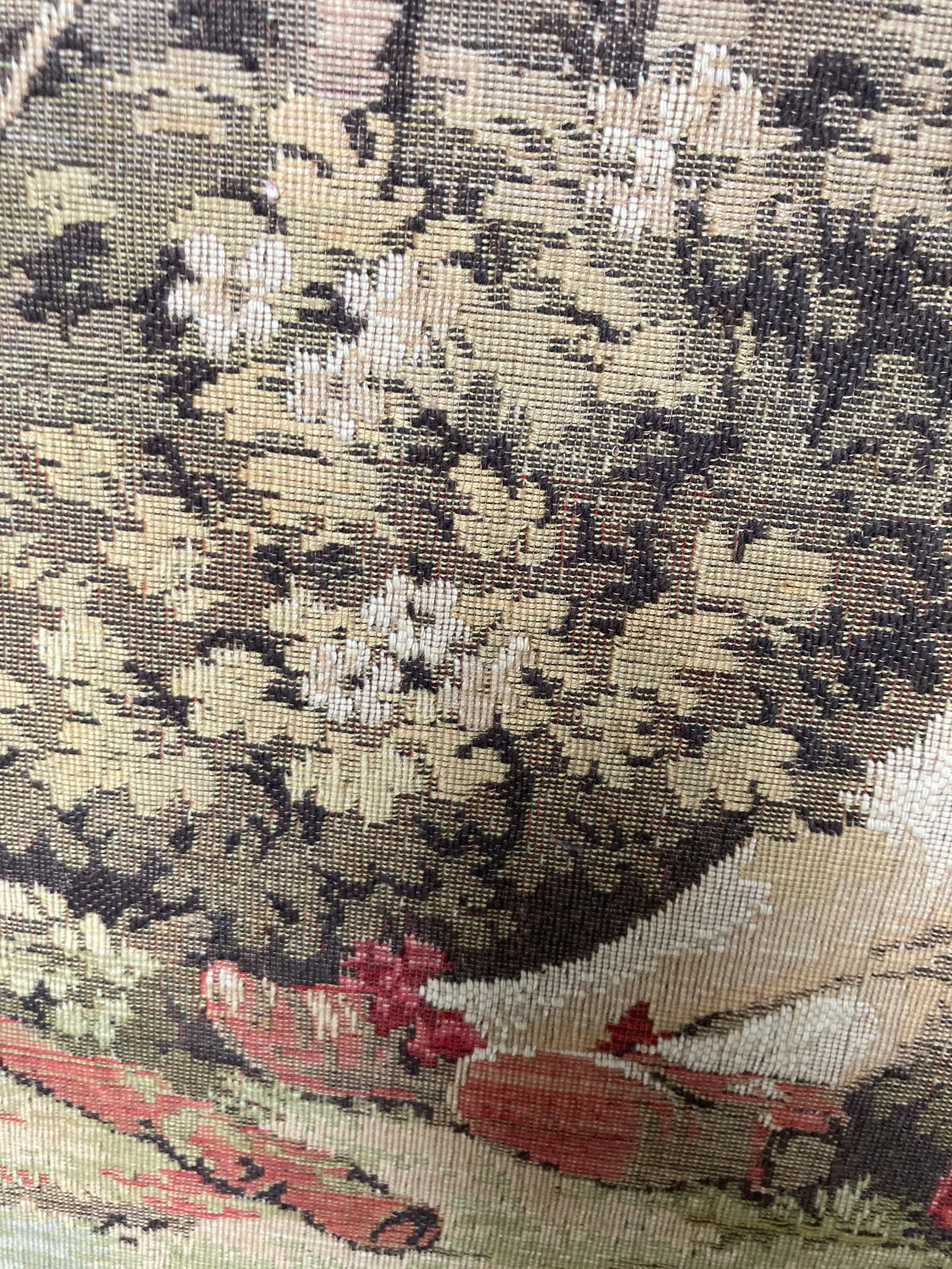 Mid 20th C Aubusson Style Inspired by Francis Boucher Vertical Verdure Romantic Wall Tapestry - 10