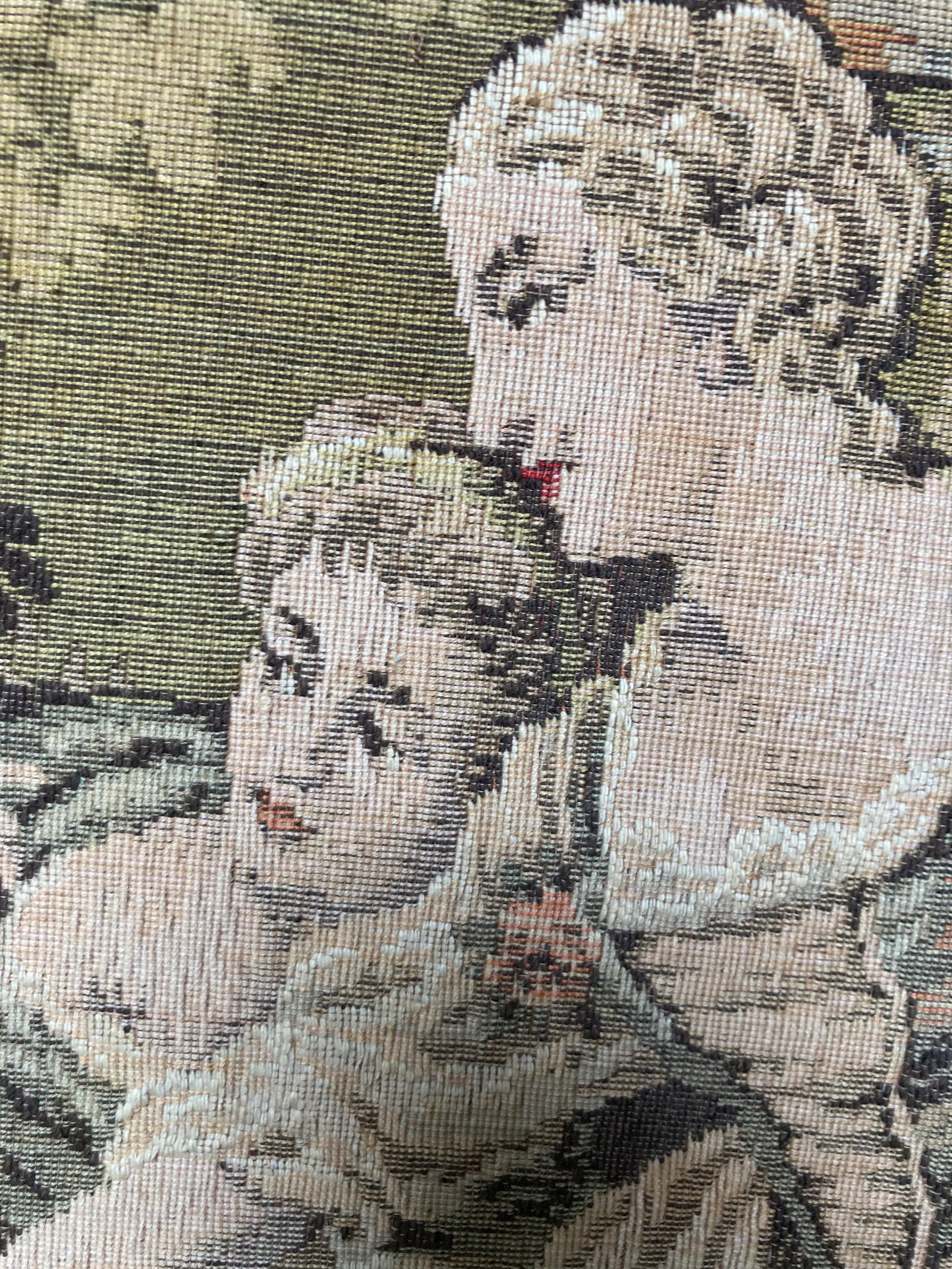 Mid 20th C Aubusson Style Inspired by Francis Boucher Vertical Verdure Romantic Wall Tapestry - 6