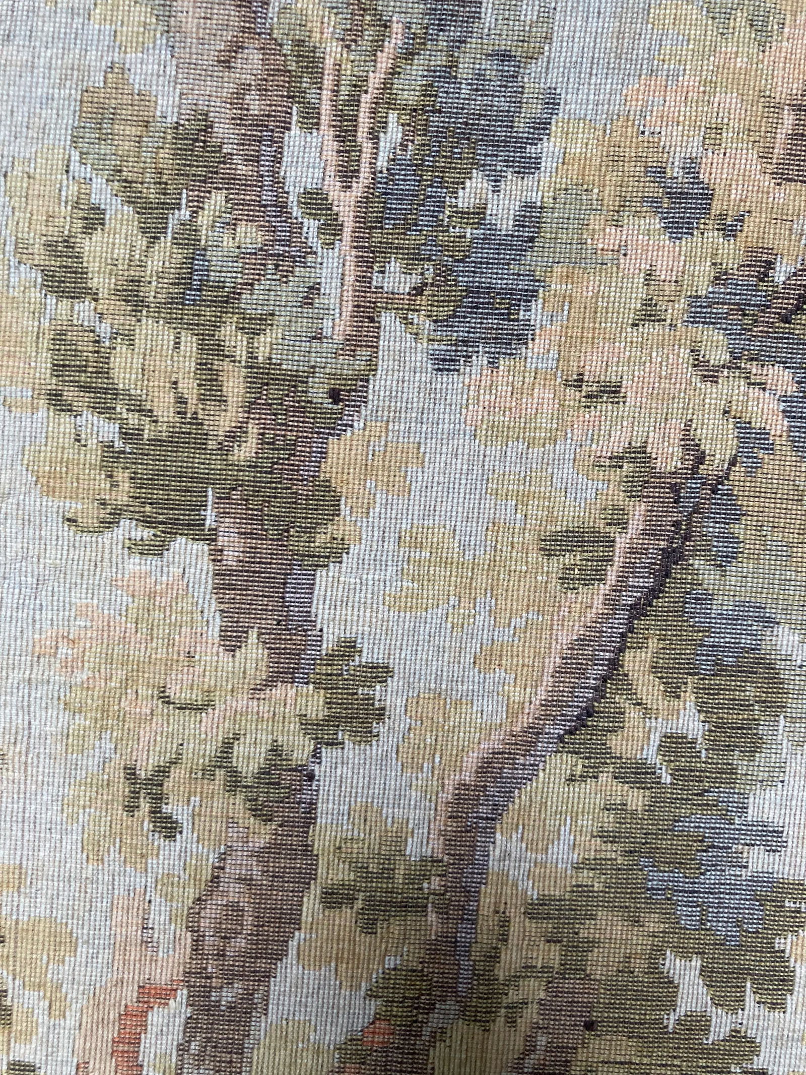 Mid 20th C Aubusson Style Inspired by Francis Boucher Vertical Verdure Romantic Wall Tapestry - 9