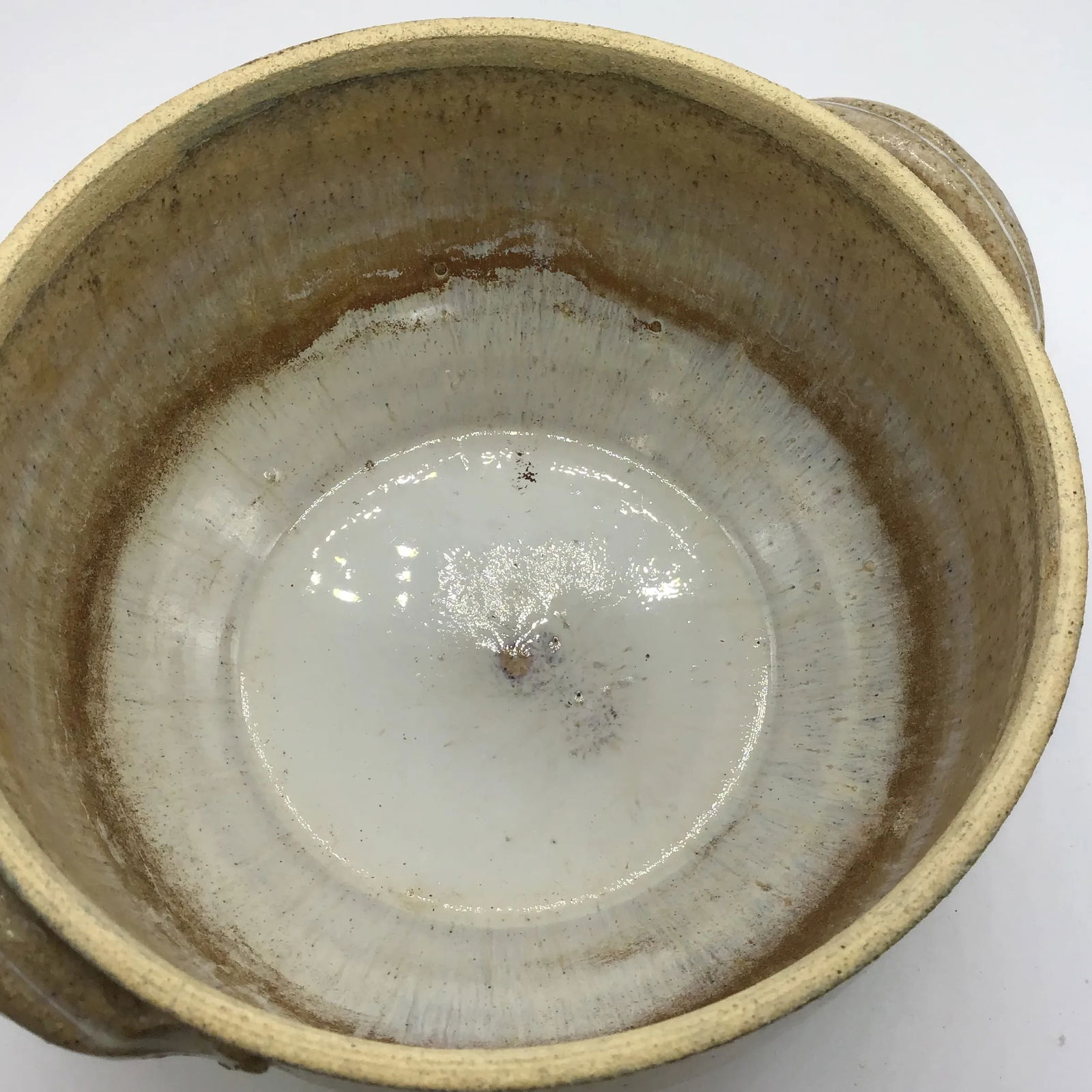 Signed Stoneware Lidded Crock Cookware Vintage Rustic Ceramic Pottery Lidded Fired Dish 1974 Signed - 7