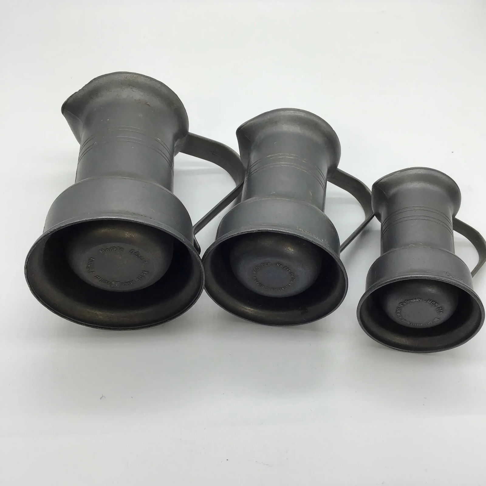 Pewter French Country Pitchers Antique Pitchers French Primitive Pewter Measure Pitchers Damart Fran - 4