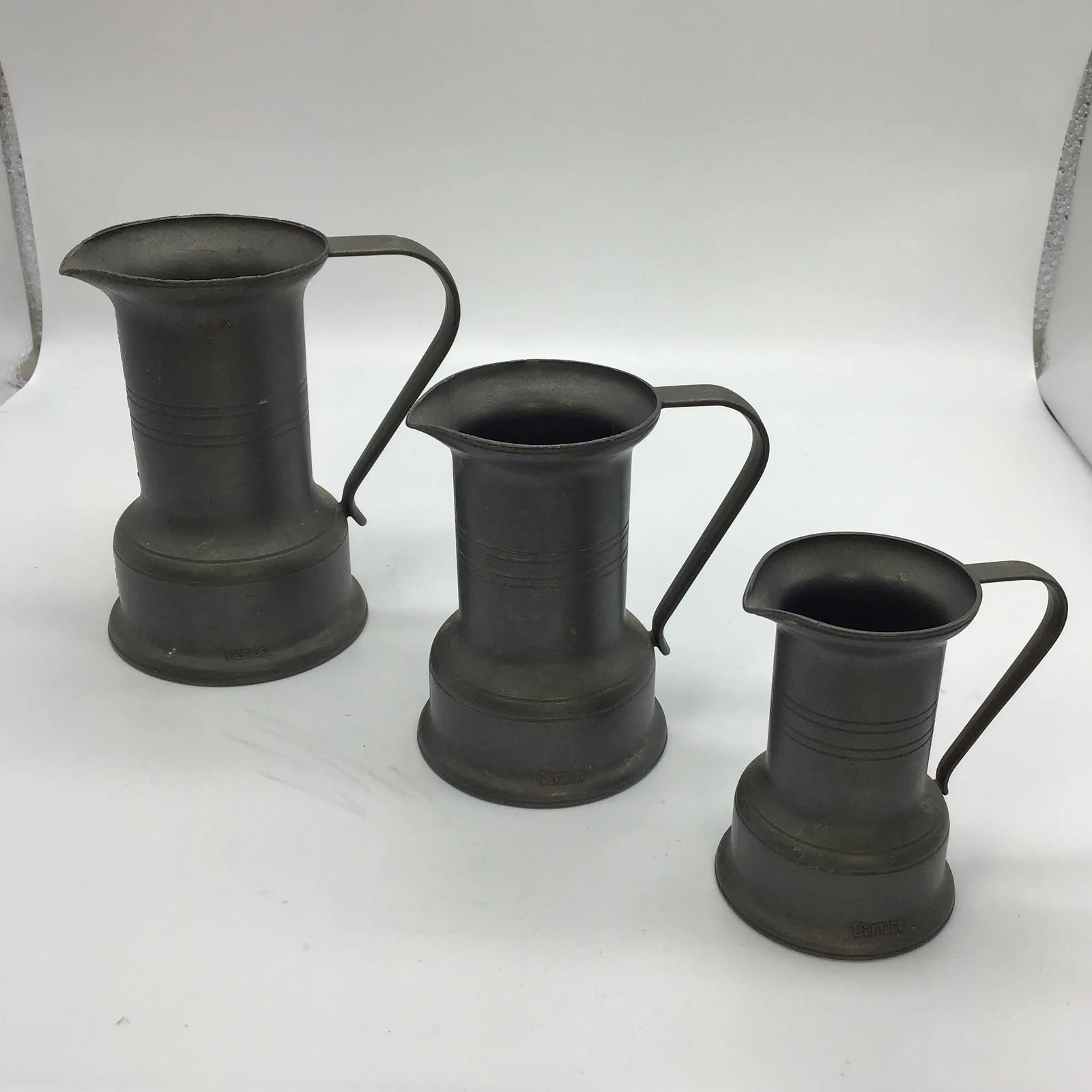 Pewter French Country Pitchers Antique Pitchers French Primitive Pewter Measure Pitchers Damart Fran - 9