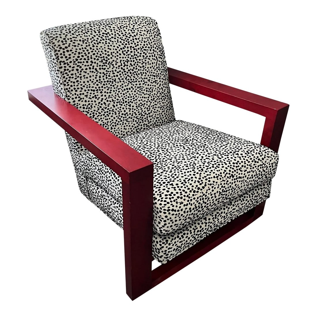 Thayer Coggin Roger Lounge Chair in Fireball: Thayer Coggin- a true designer icon, especially when it comes to the Roger chair. Firm, comfortable, playful, and elegant. You can build an entire room around this chair alone, it's that missing piece