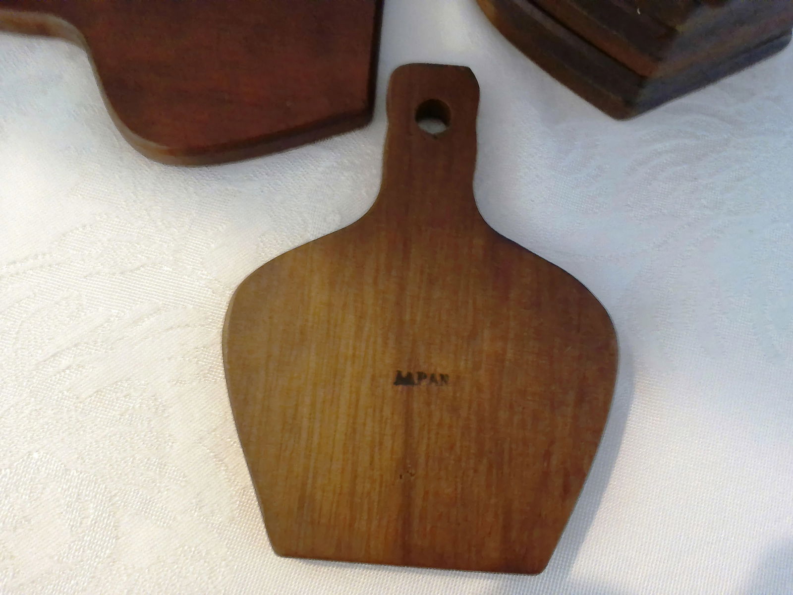 1970s Wood Model Boat Coasters with Holder, 9 Pieces - 5