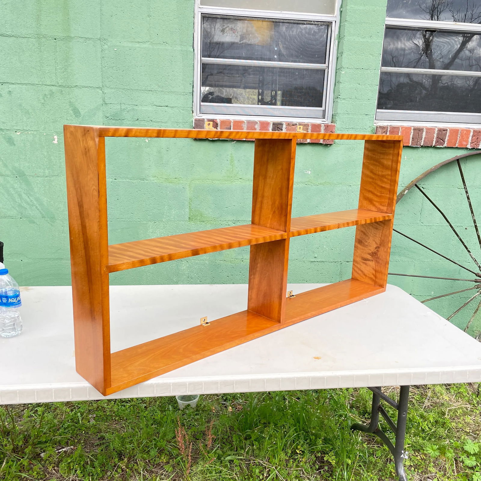 Mid Century Curly Maple Wall Shelf - 2