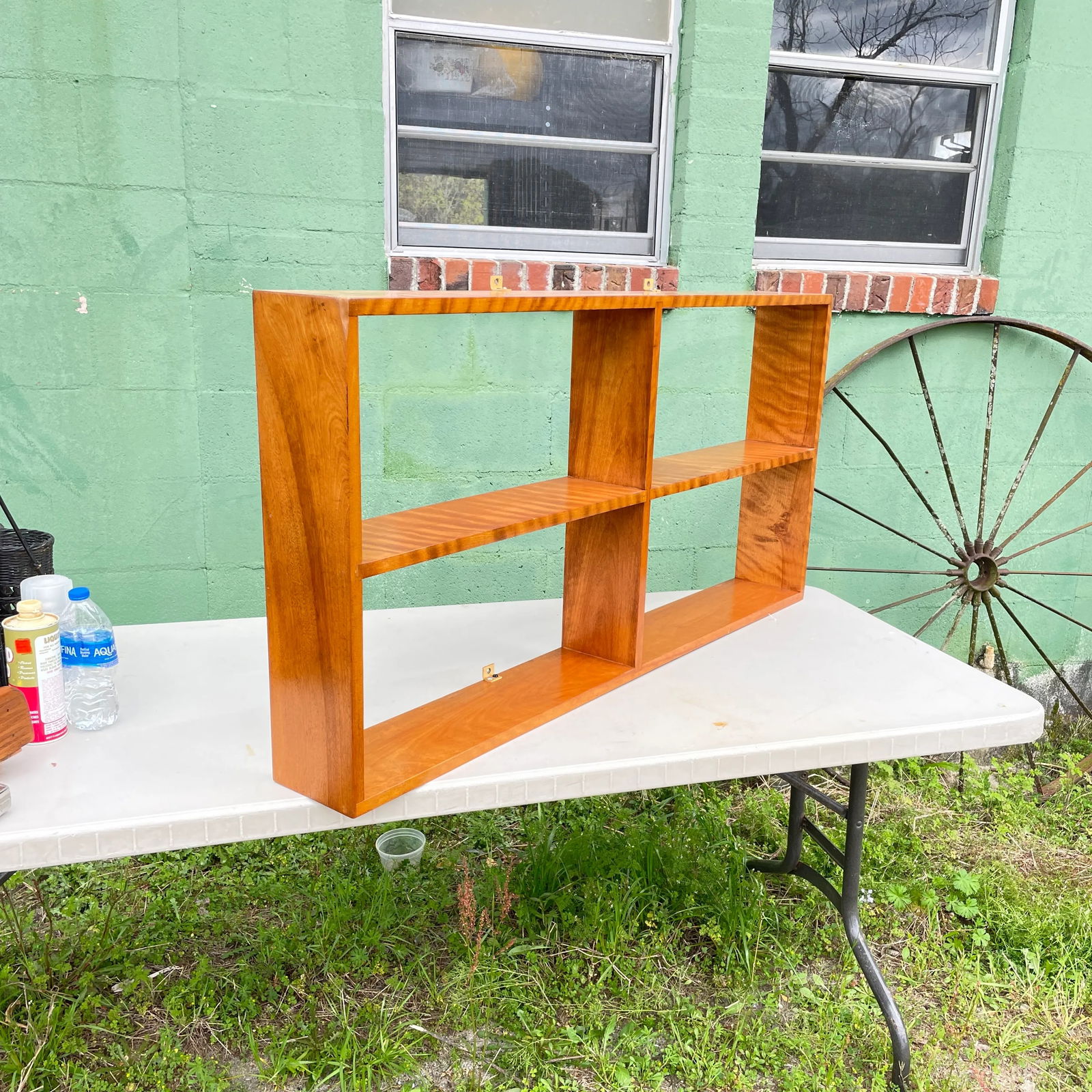 Mid Century Curly Maple Wall Shelf - 3