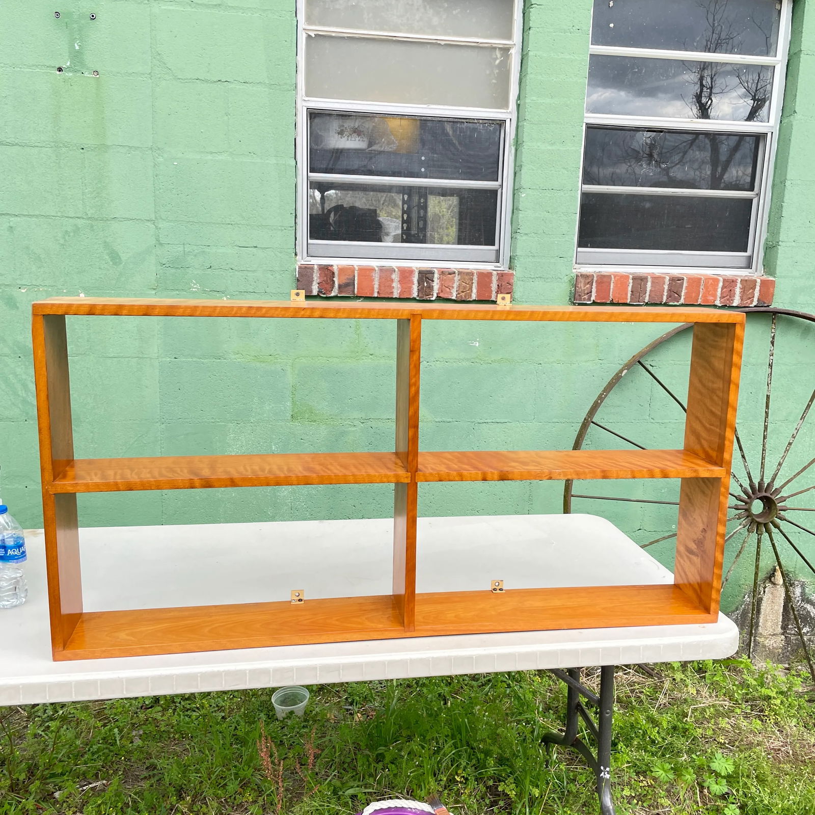 Mid Century Curly Maple Wall Shelf - 4