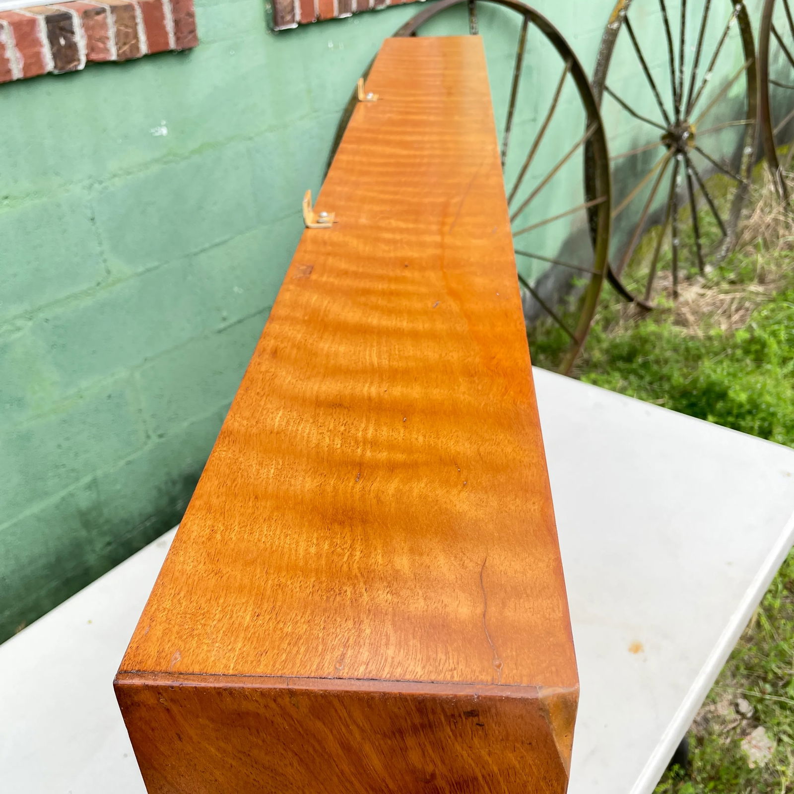 Mid Century Curly Maple Wall Shelf - 5