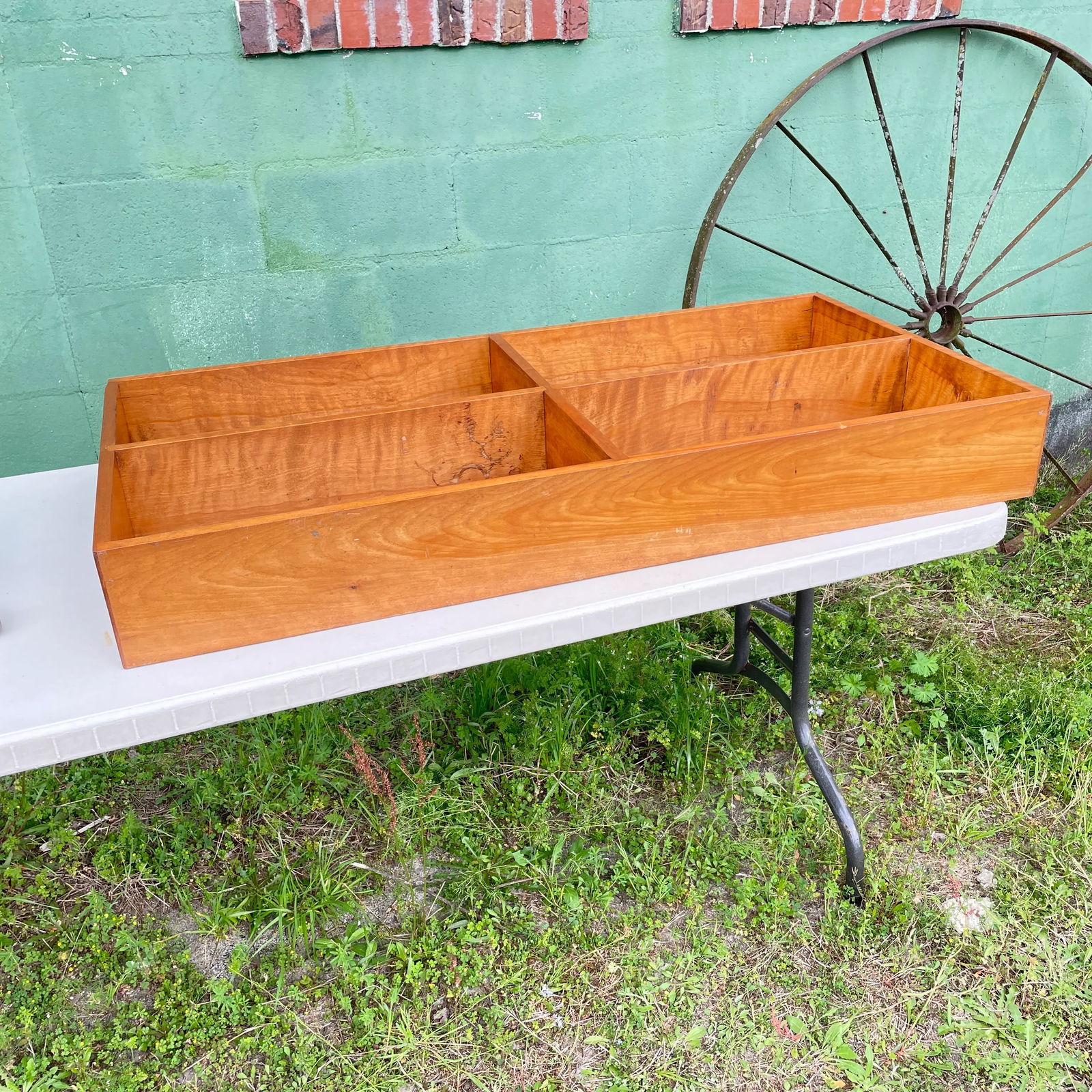 Mid Century Curly Maple Wall Shelf - 8