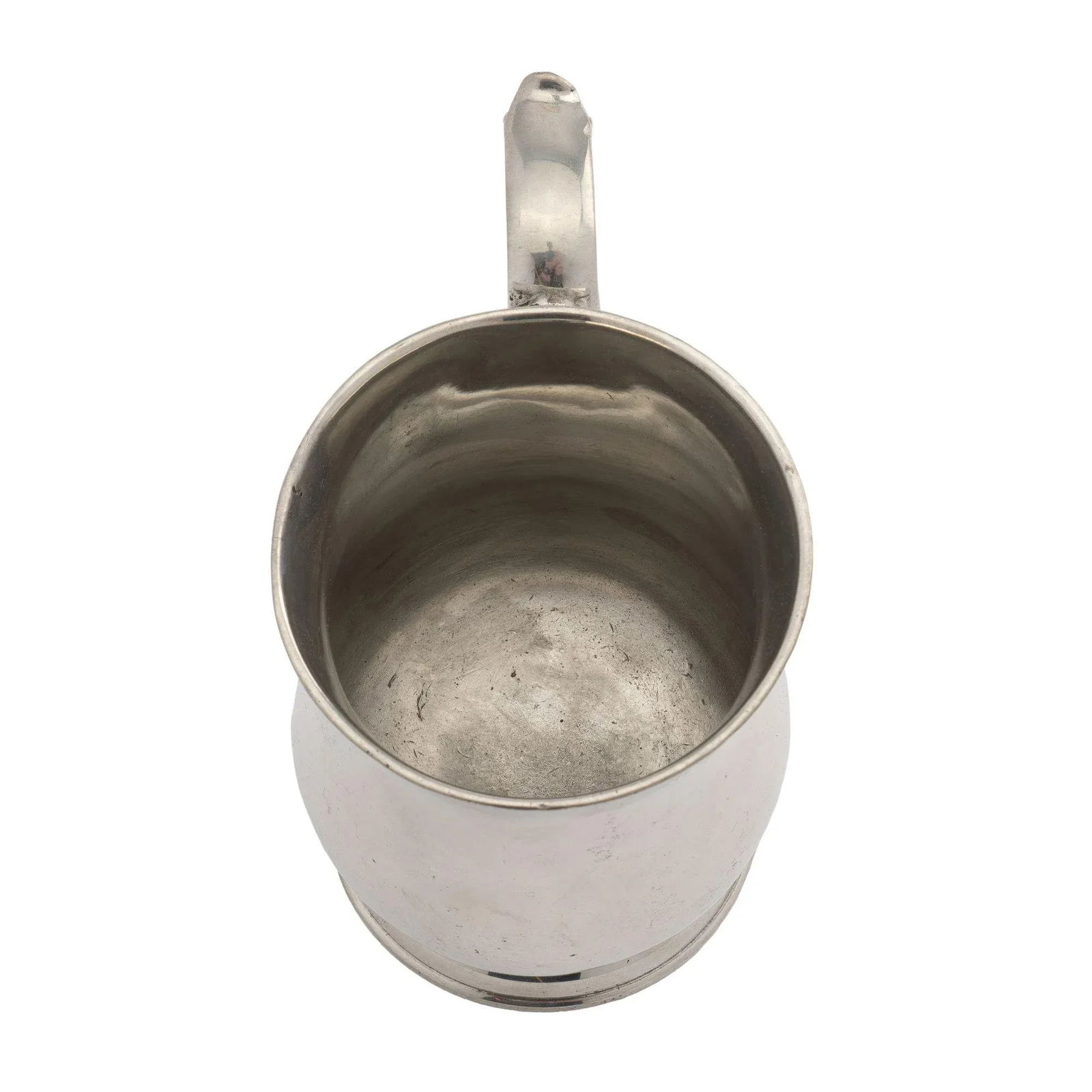 Watts & Harton Tulip Shaped Polished Pewter Mug With Applied Scroll Handle, 1830 - 11