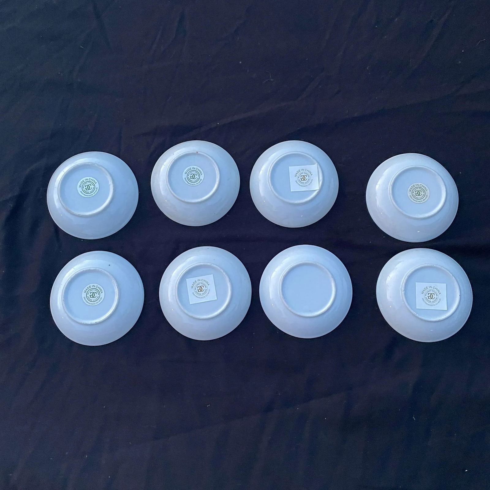 Contemporary Williams and Sonoma Blue and White Finger Bowls- Set of 8 - 6