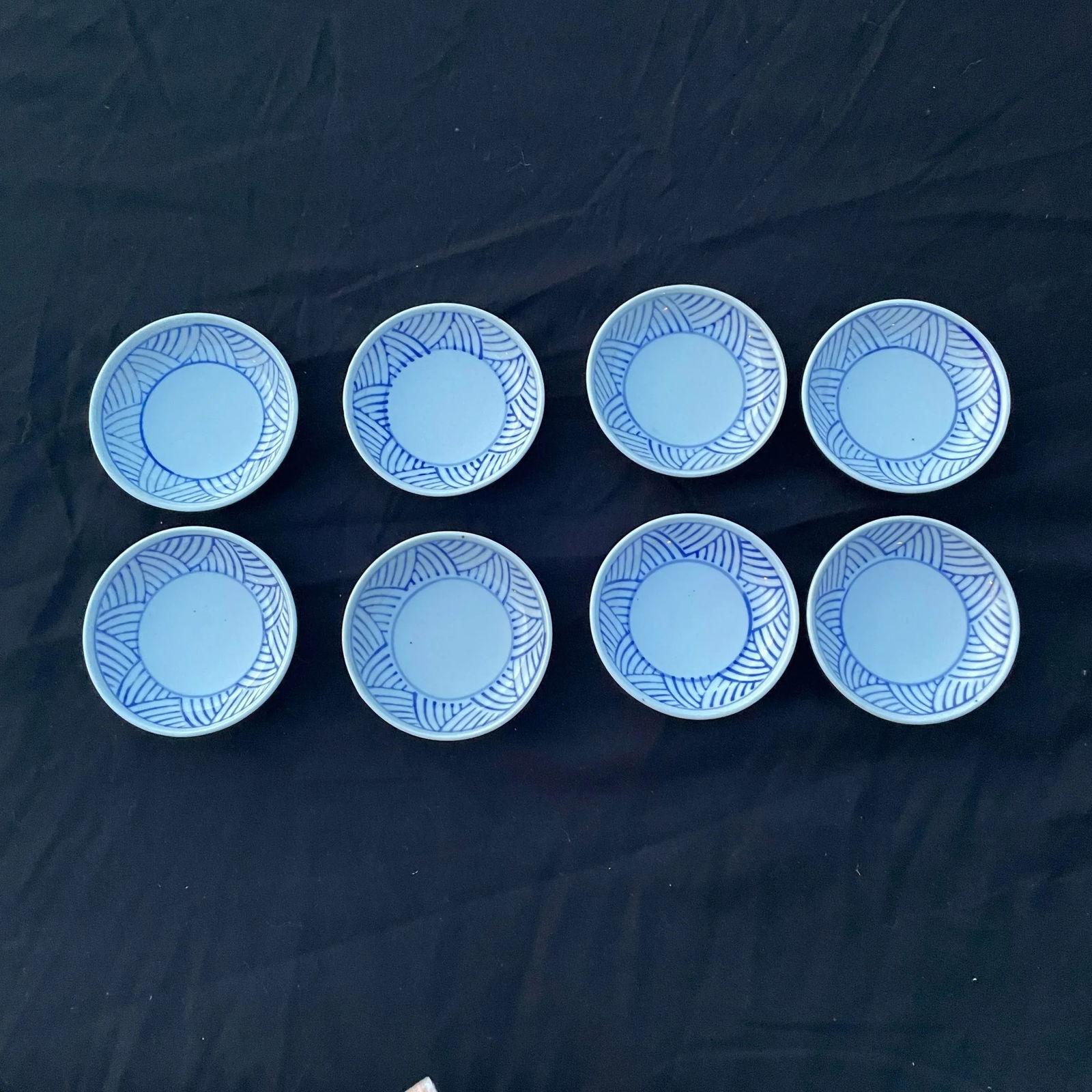 Contemporary Williams and Sonoma Blue and White Finger Bowls- Set of 8 - 7