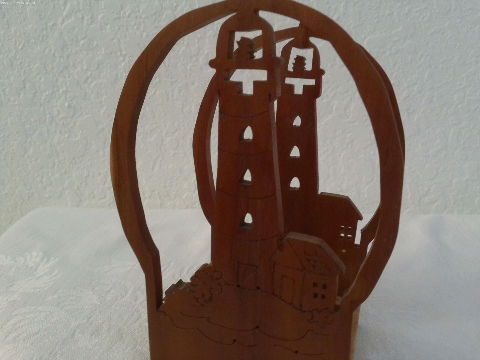 Hand-Made Wood Lighthouse Napkin Holder - 4