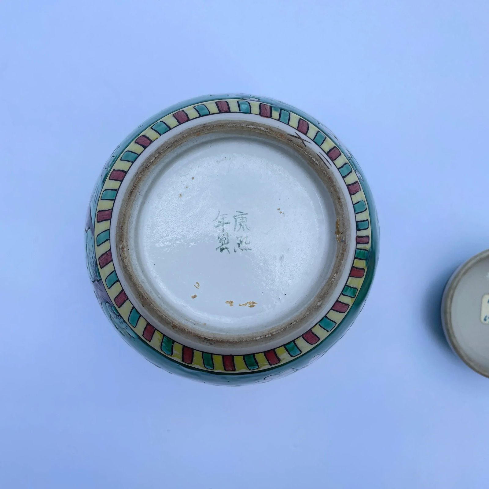 Antique 19th Century Chinese Famille Verte Prunus Blossom Ginger Jar - 7