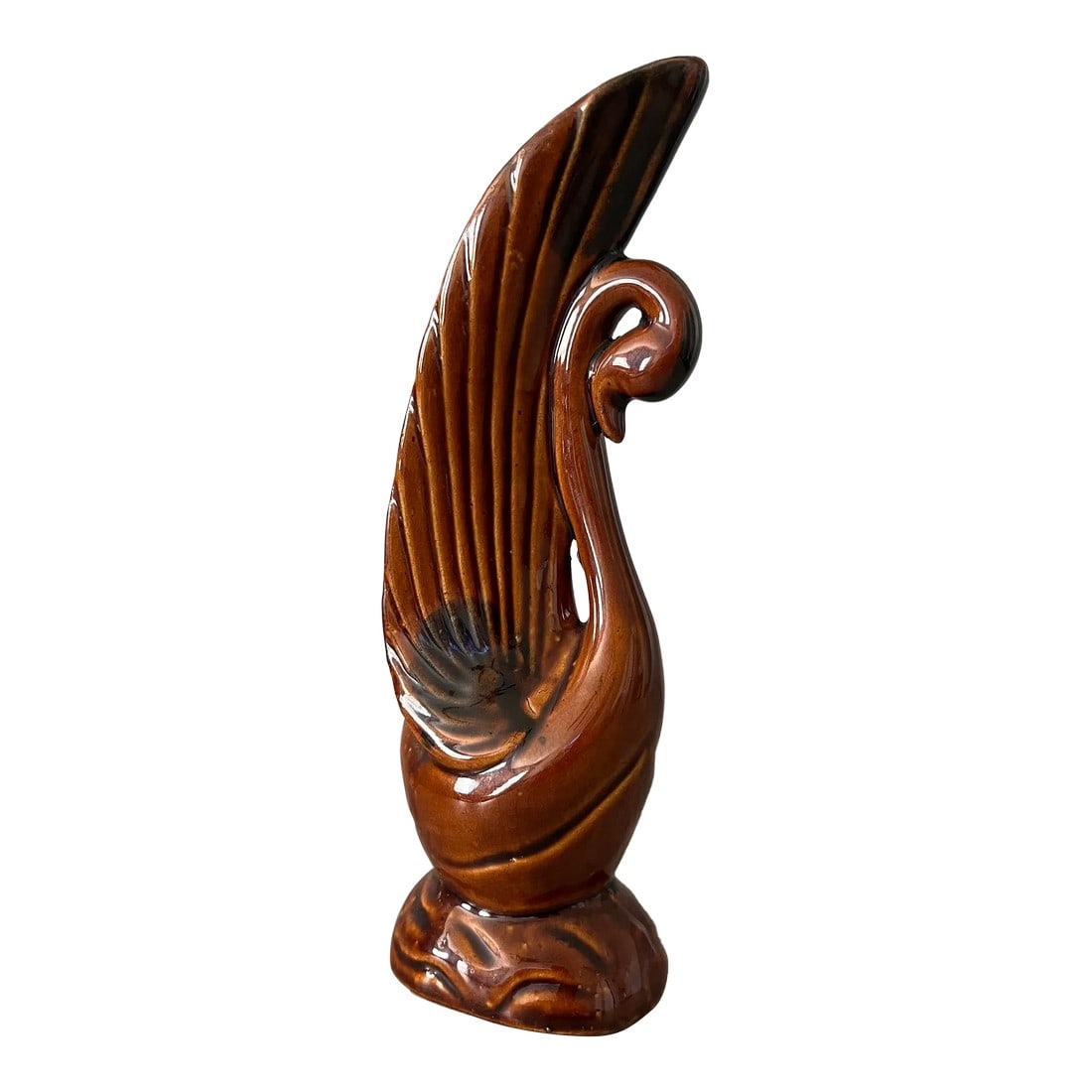 Mid Century Modern Porcelain Swan Figurine: Sweet graceful swan is the sweetest complement to any MCM room, shelf, or room in your home. She won't take up much space but still manages to be seen. On back left you will see a line, this is not