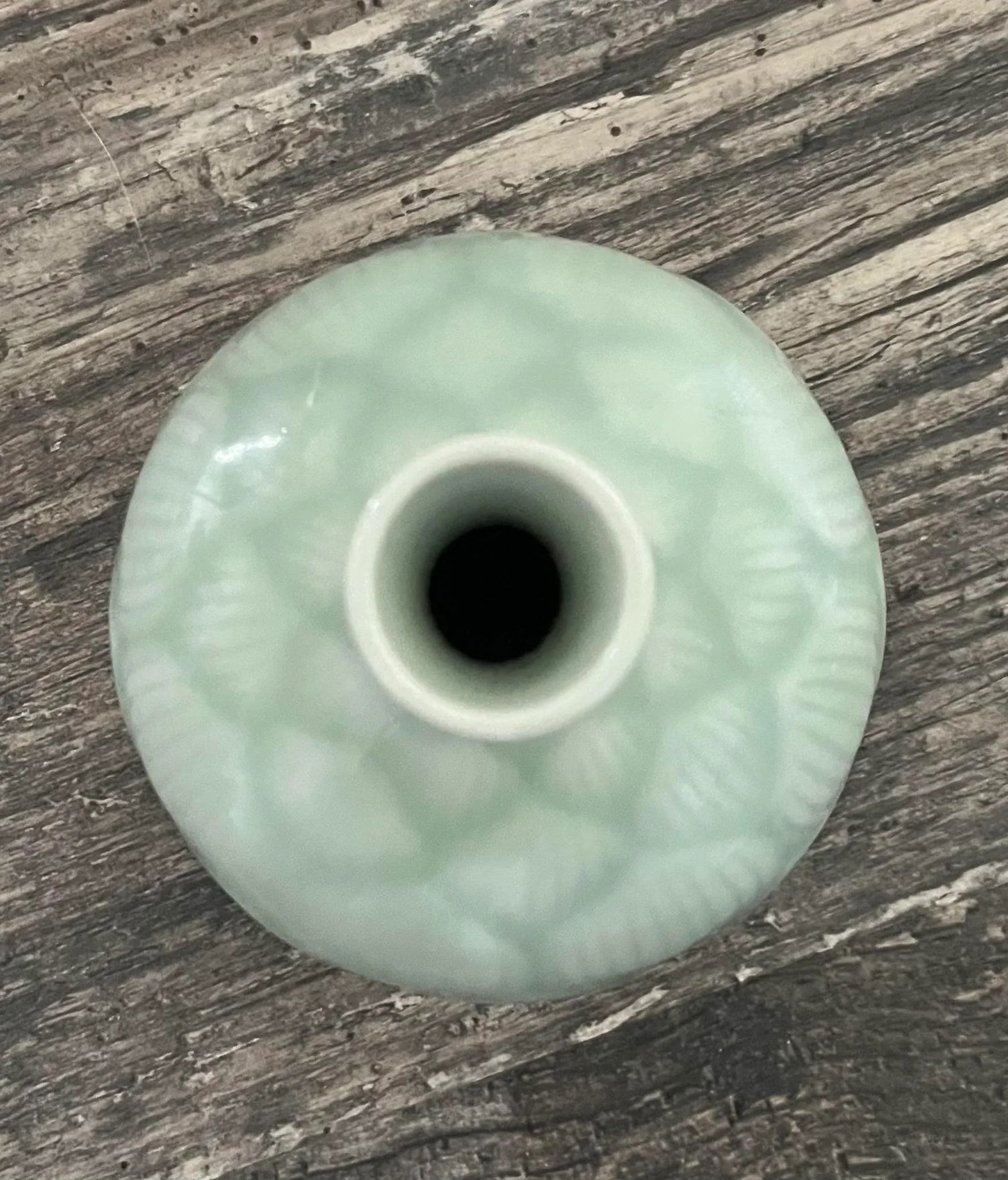 Petite 20th Century Celadon Bud Vase From the Song Dynasty- Marked - 4