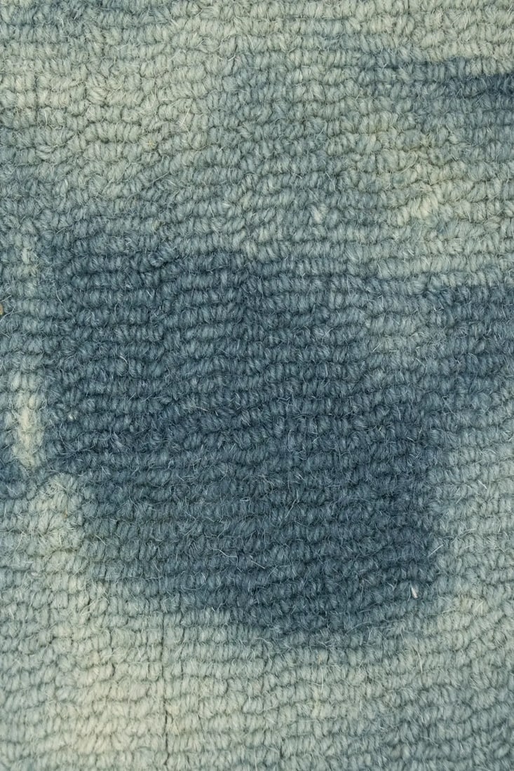 Dark Teal Tie-Dye 5X8 Hand-Tufted Modern Rug - 11