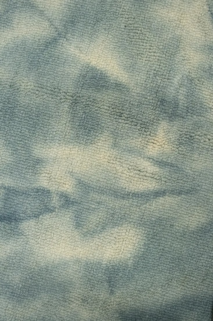 Dark Teal Tie-Dye 5X8 Hand-Tufted Modern Rug - 12