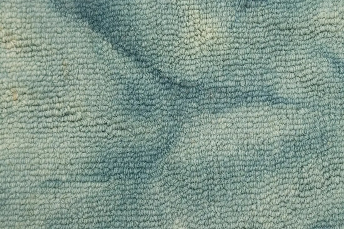 Dark Teal Tie-Dye 5X8 Hand-Tufted Modern Rug - 6