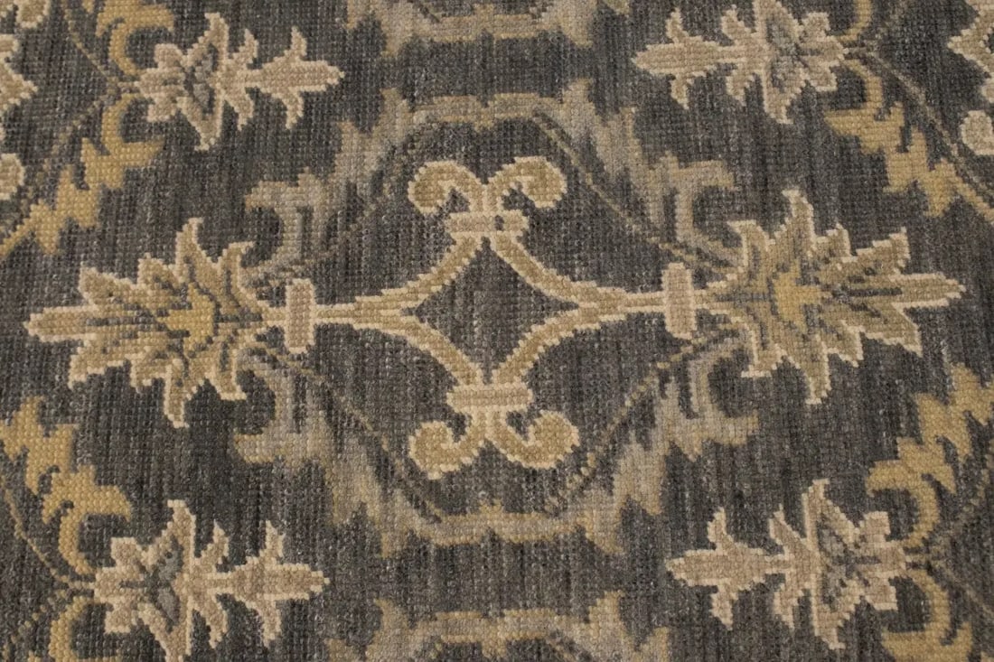 Brownish Gray Transitional Floral 6X9 Oriental Rug - 12