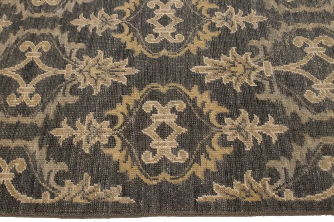Brownish Gray Transitional Floral 6X9 Oriental Rug - 15