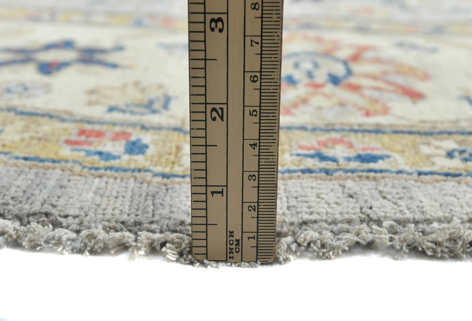 Gray Floral Transitional 6'4X6'6 Oushak Oriental Round Rug - 11