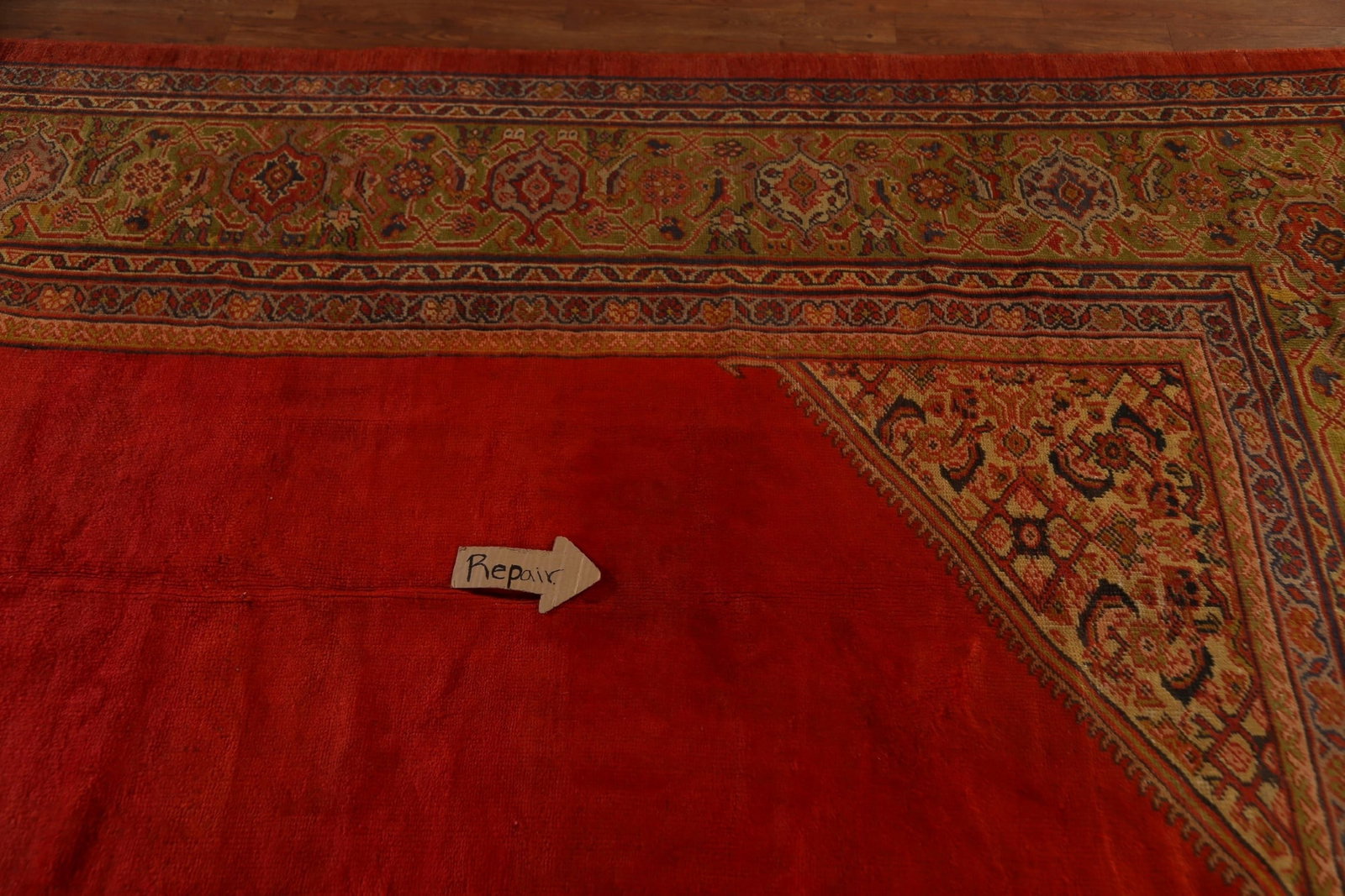 Pre-1900 Vegetable Dye Sultanabad Persian Large Rug 10x17 - 16