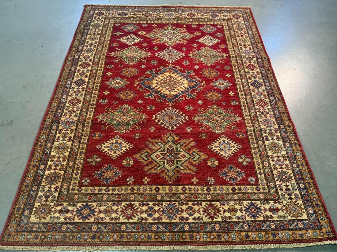 Exquisite Fine Super Kazak Rug 5.1x6.8 (1 of 7)
