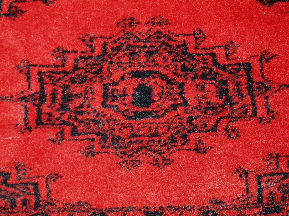 Handmade vintage Afghan Ersari rug 4' x 5.8' (122cm x 179cm) 1970s - 8