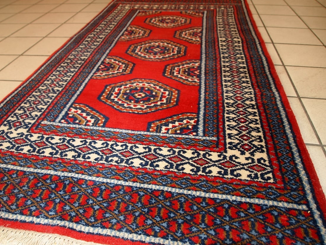 Handmade vintage Indo-Mahal rug 2.7' x 5.1' (82cm x 156cm) 1970s - 7