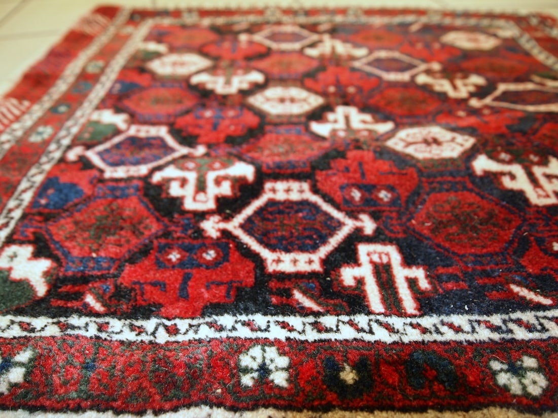 Handmade vintage Persian Afshar salt bag 1,7' x 1,8' ( 51cm x 57cm ) 1980 - 3
