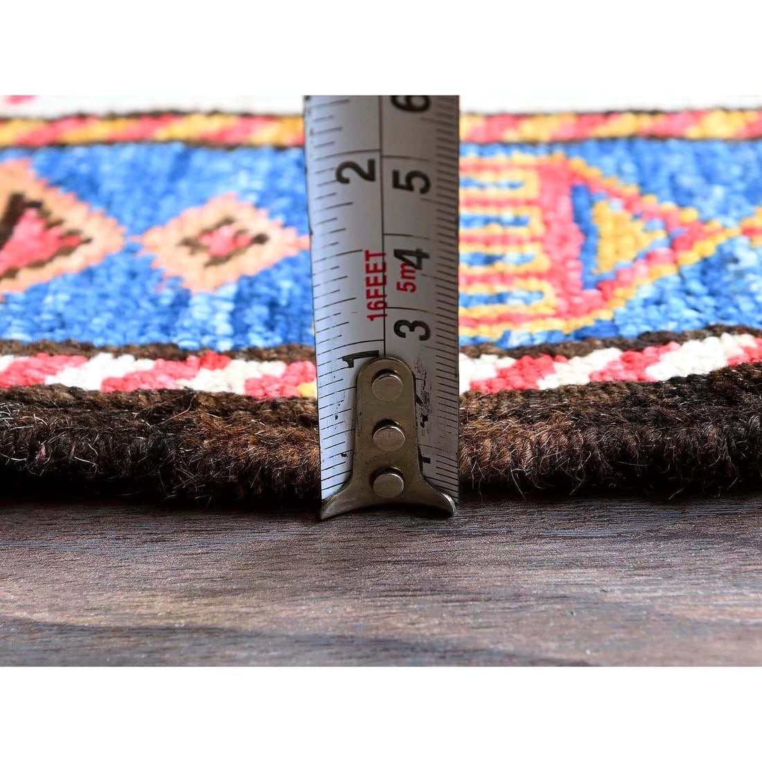 Dusk Purple Afghan Caucasian Design Revival Hand Knotted Soft Wool Rug - 11