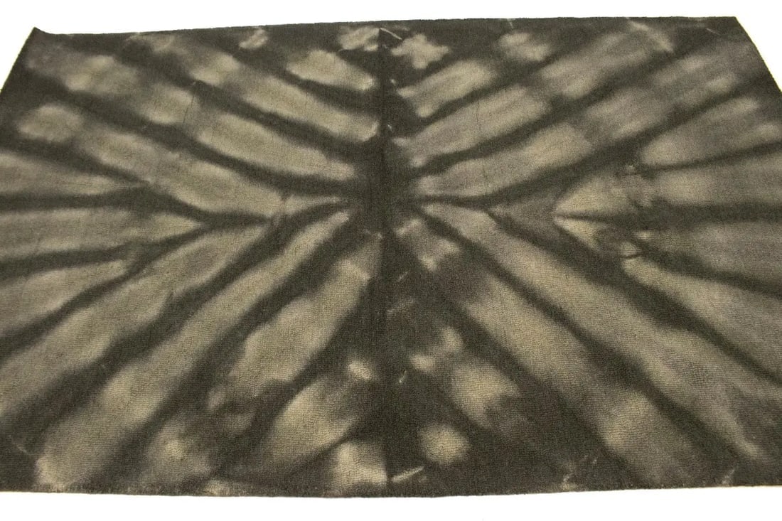 Dark Brown Tie-Dye 5X8 Hand-Tufted Modern Rug - 5