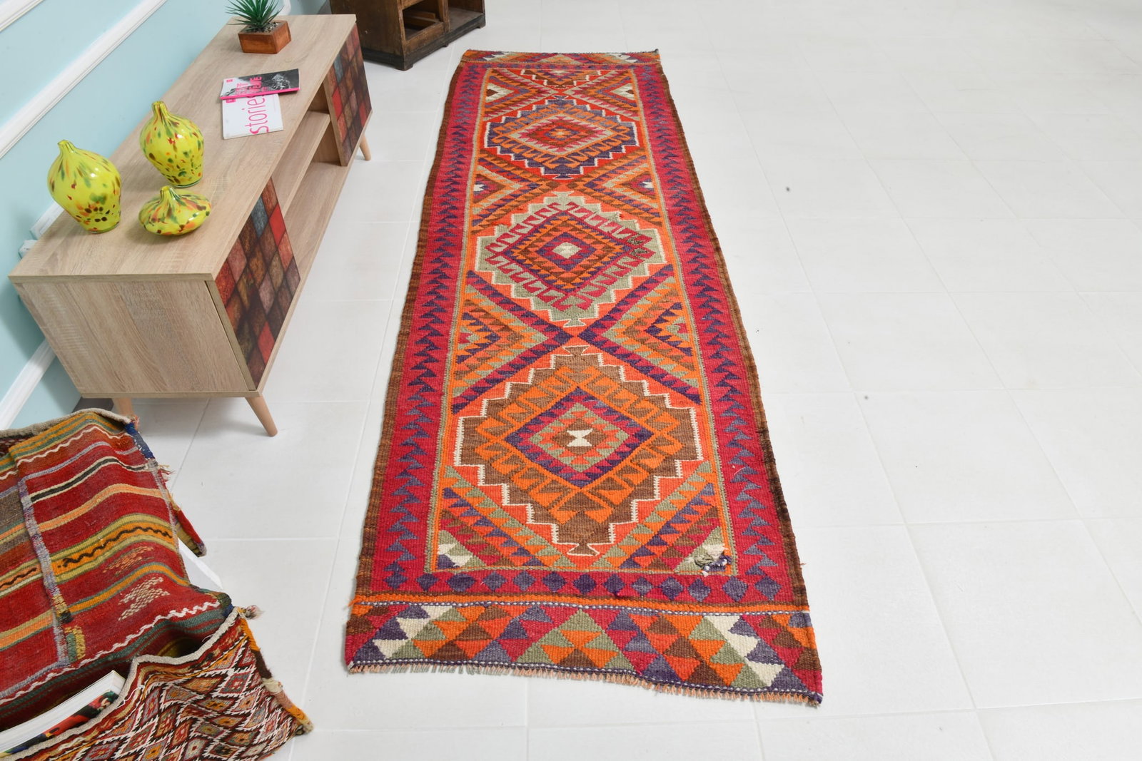3'1'' x 9'8'' Turkish Handmade Kilim Rug - 33746 - 5