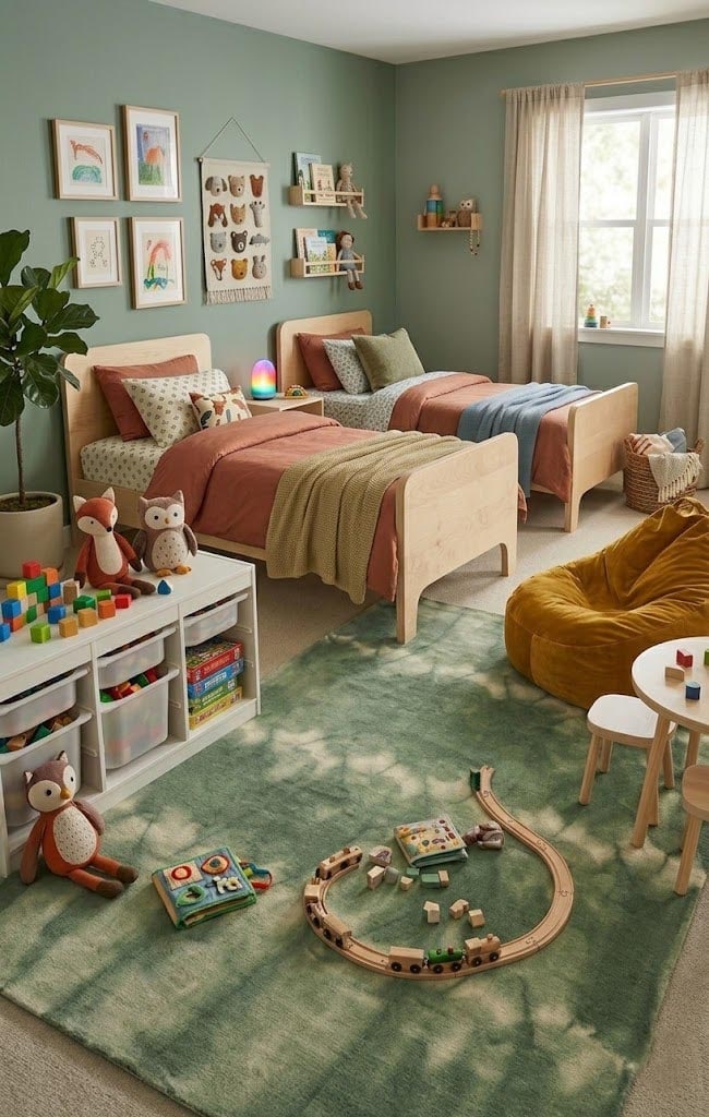 Green Tie-Dye 5X8 Hand-Tufted Modern Rug - 2