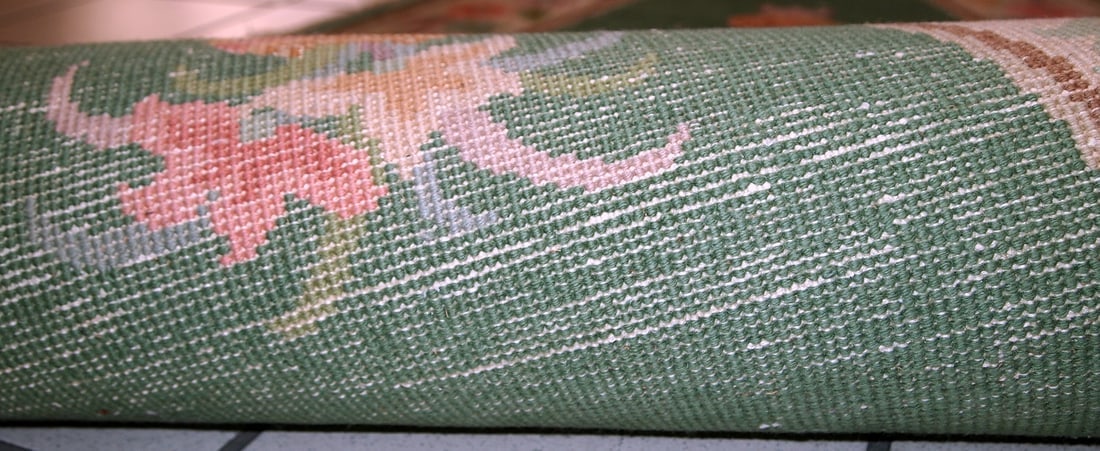 Handmade antique Art Deco Chinese rug 2.6' x 5.2' (81cm x 159cm) 1930s - 9