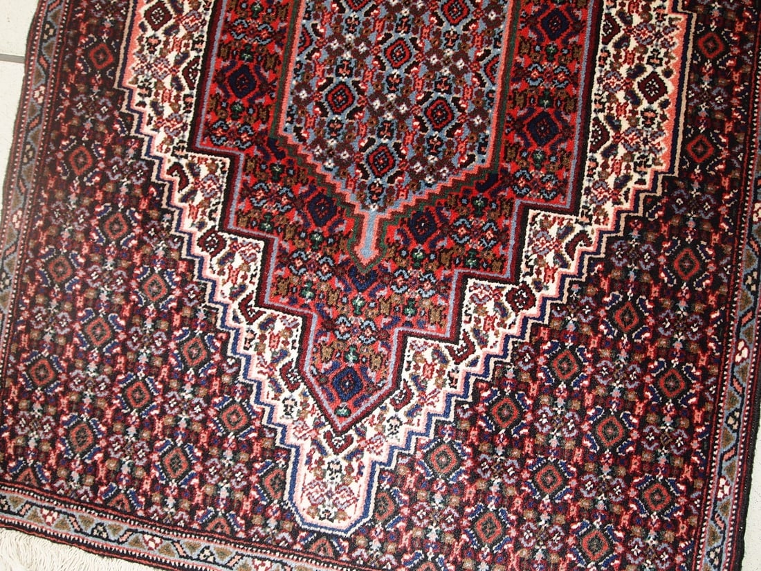 Handmade vintage Persian Nain rug 2.5' x 3.3' (76cm x 100cm) 1970s - 3